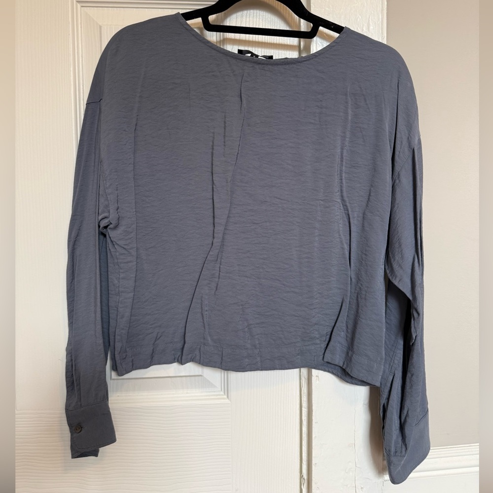 Women's Blue Long Sleeve Top